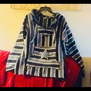 NWOT DALLAS COWBOYS Boho Baja beach hoodie L
